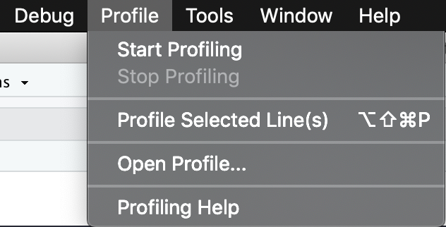 Profiling actions.